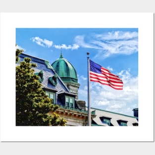 US Naval Academy - Flag Flying Over Tecumseh Court Posters and Art